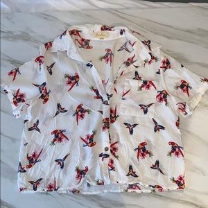 ✨Parrot Button Up Shirt | Medium